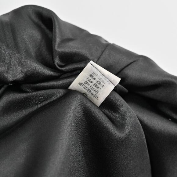 ELIE TAHARI Dress Size 8 Black Scoop Neck Pleated Front Detail Sleeveless Mini - Picture 11 of 13